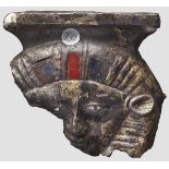 Kopf der Göttin Hathor, altägyptisch, Neues Reich, 2. Hälfte 2. Jtsd. v. Chr.   Fragment der
