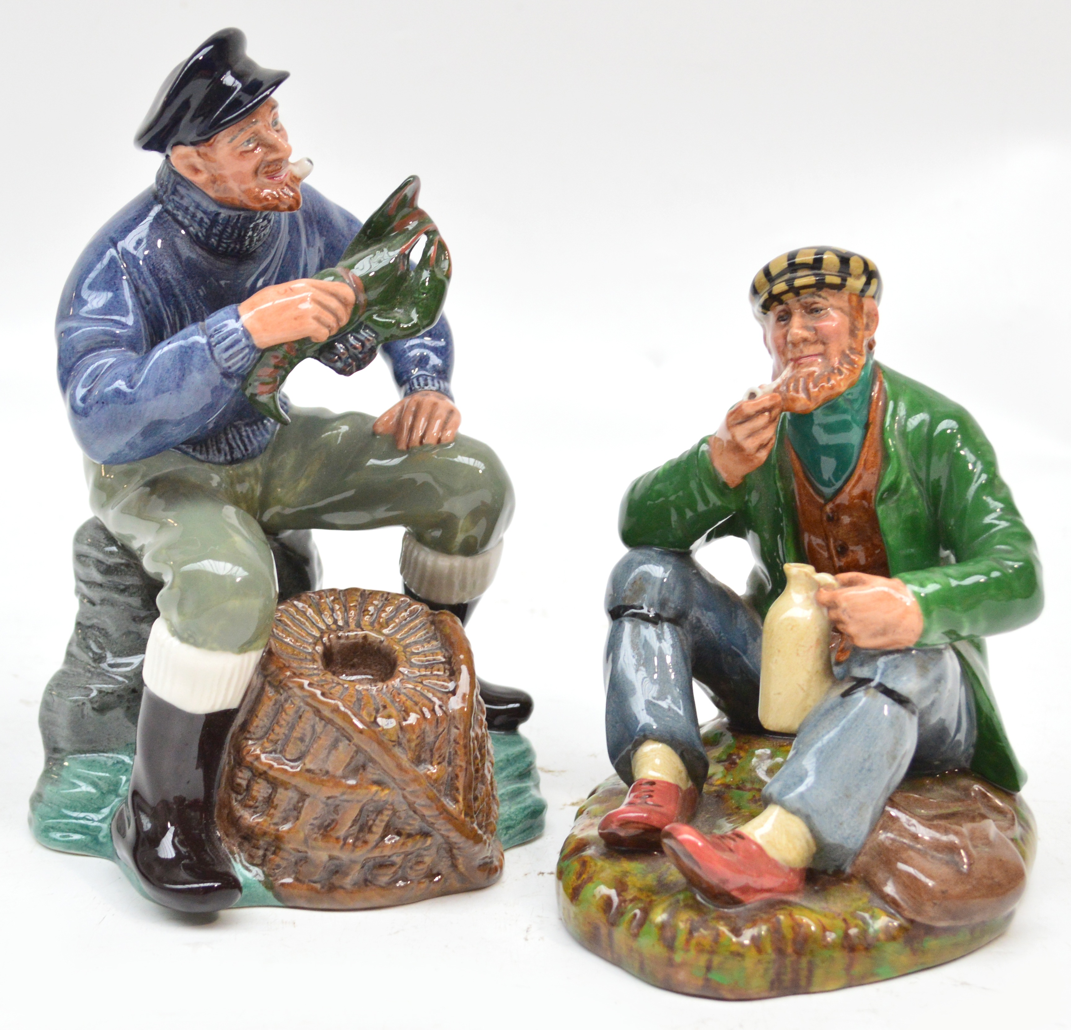 Two Royal Doulton figurines HN2317 "The Lobster Man" and "The Wayfarer" (second). CONDITION