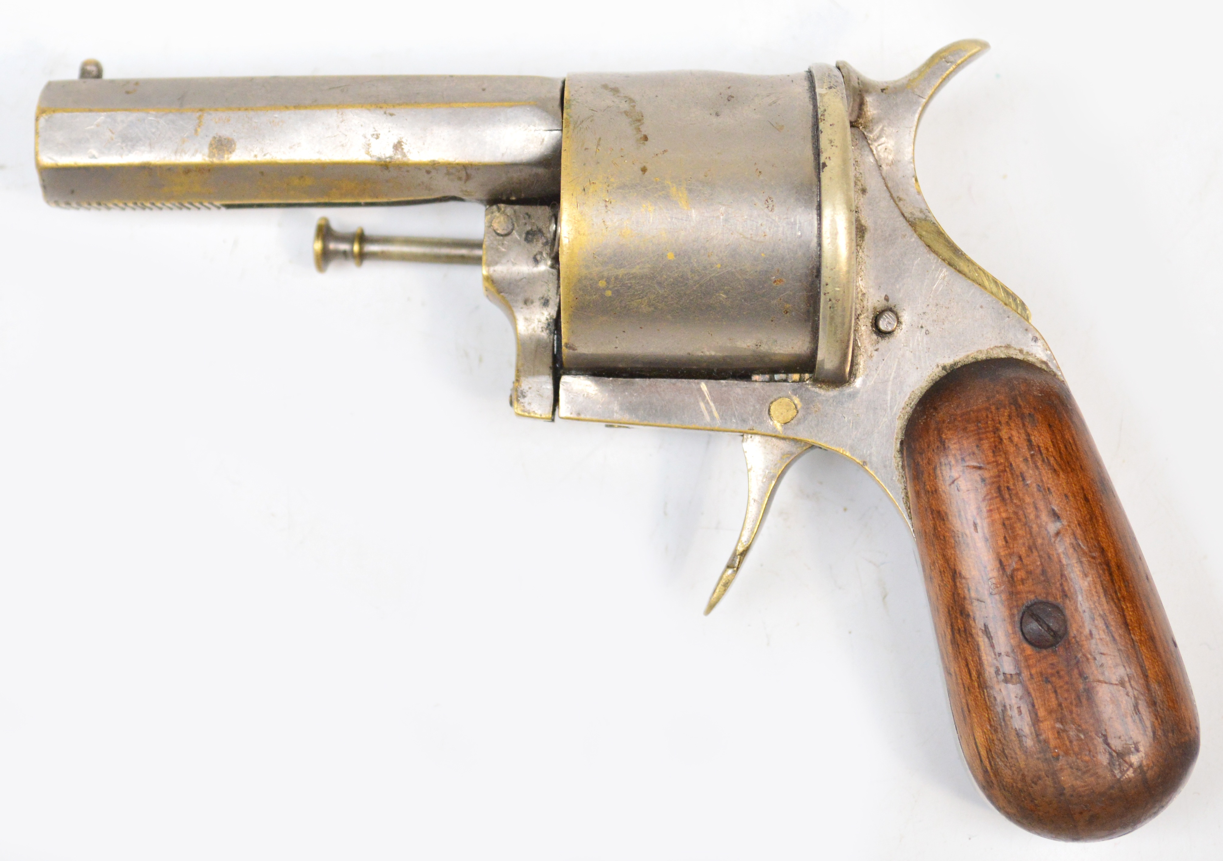 A rare late 19th century combination cheroot cutter and vesta case in the form of a pistol, the