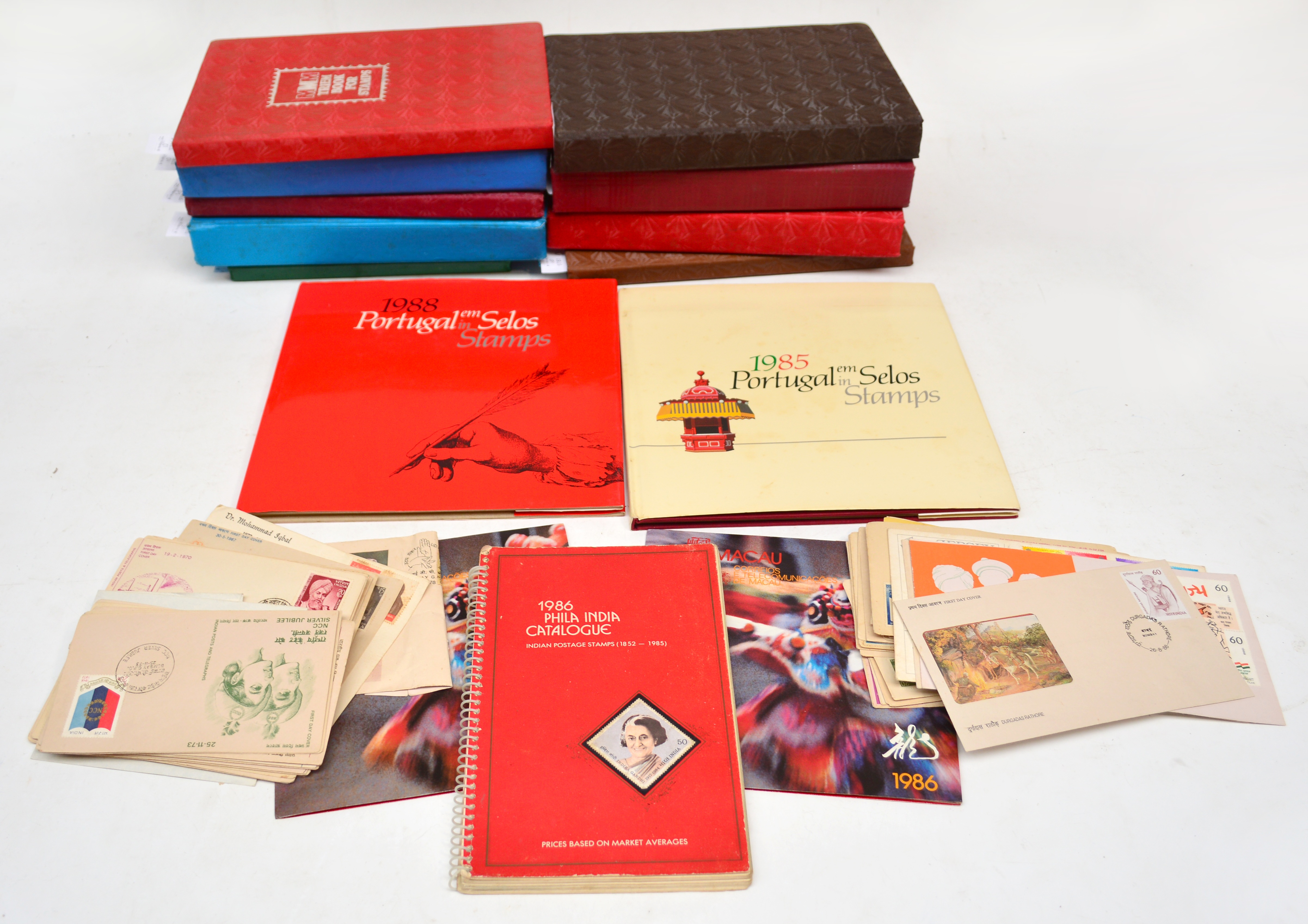 An extensive collection of stamps contained in nine albums including Portugal, Zimbabwe, Russia,