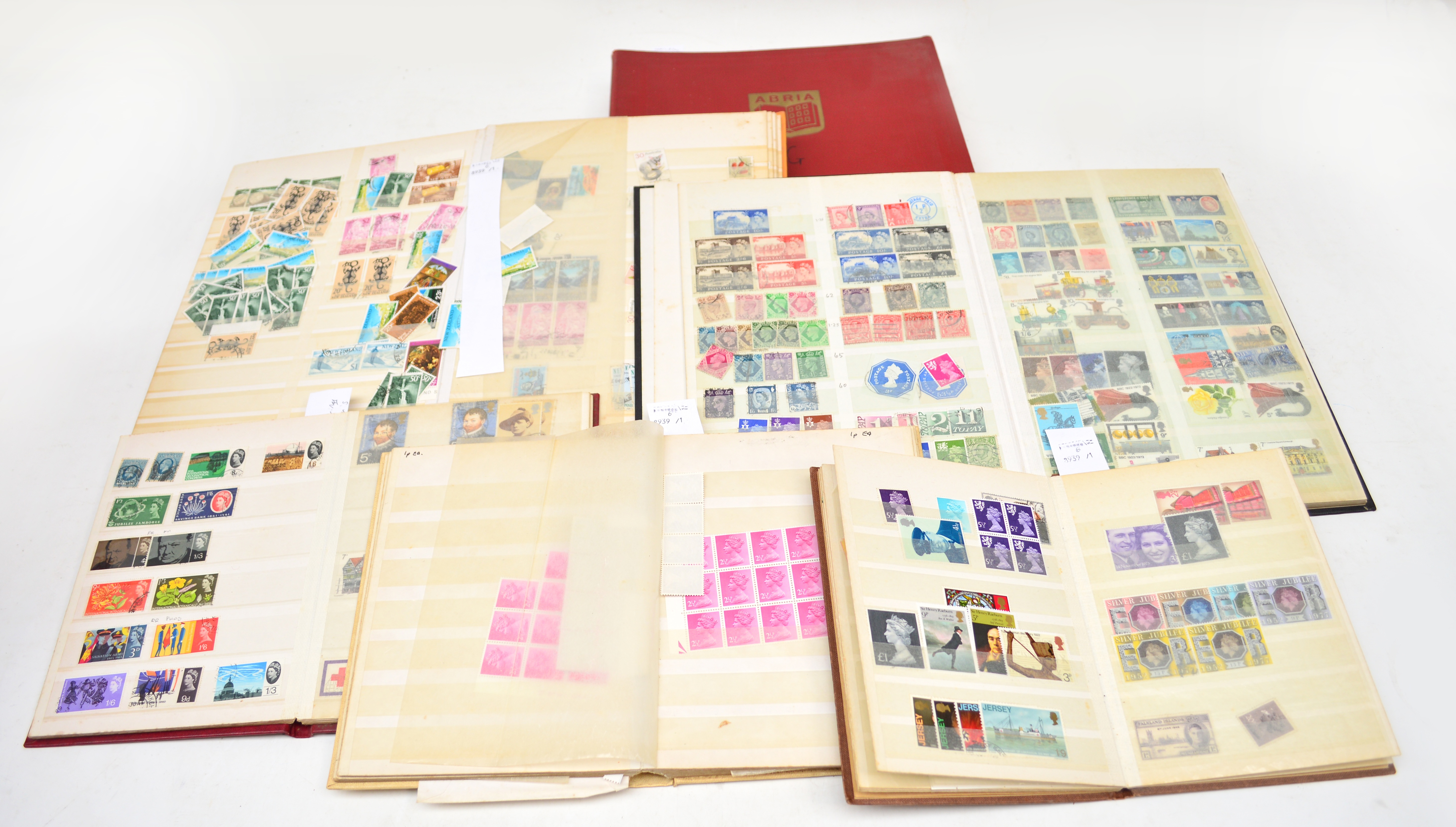 A collection of predominantly British and Irish stamps contained in six albums to include a large
