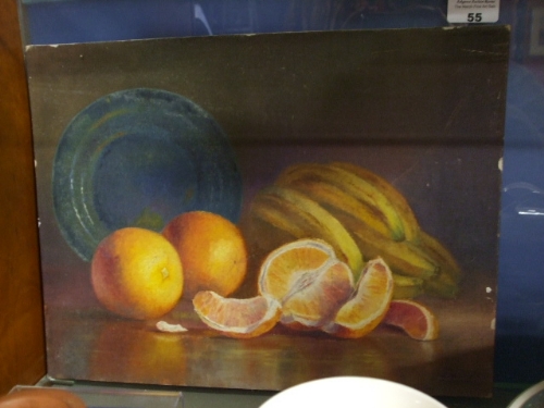 A Still Life of Fruit by Joan Bracken, signed lower left.