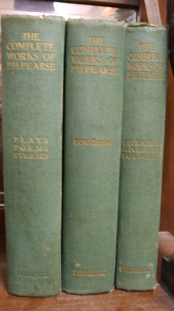 Three First Edition Volumes of the `Collected Works of Pádraic H. Pearse`. - Plays, Stories, Poems -