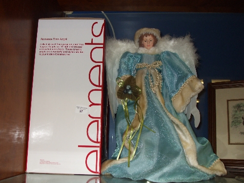 A 16" Christmas Tree Angel, boxed.