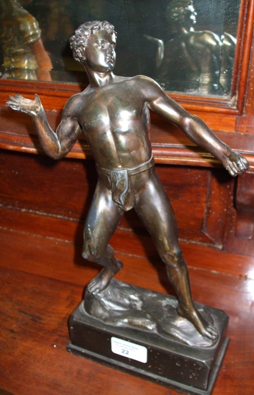 A Bronze Study after H. Eichberg, Standing on a Plinth Base.