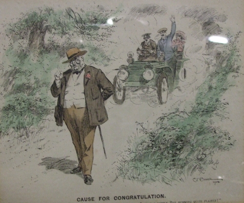 A Framed Punch Cartoon after Brock - `Cause for Congratulations`.