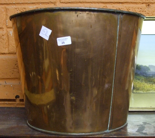 A Large Copper Planter with Holes in Base.