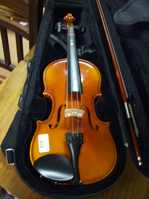 A `Classenta` Violin and Bow, in case.