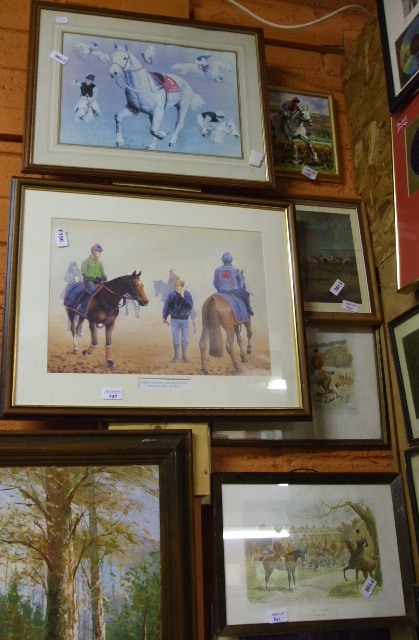 A Collection of Equine Theme Pictures including `Early Morning Instruction -Martin Pipe Stable`