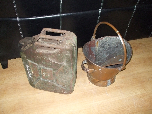 An American Jerry Can and a Coal Bucket.