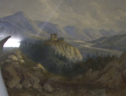 A Watercolour by L. Russell, Mountain Scene.