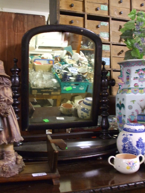 A Victorian Mahogany Dressing Table Mirror.