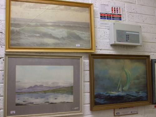 Three Pictures including a watercolour by Shelagh Smith.