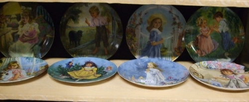 Eight Collectors Plates from `The Treasured Songs of Childhood` Series by John McClelland.