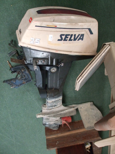 An Outboard Motor Selva 400 Sport.