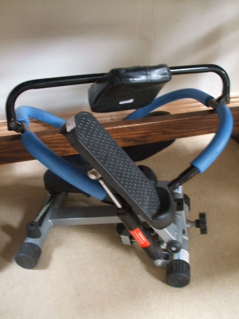 An Ab Rolling Machine and a Step Aerobics Machine.