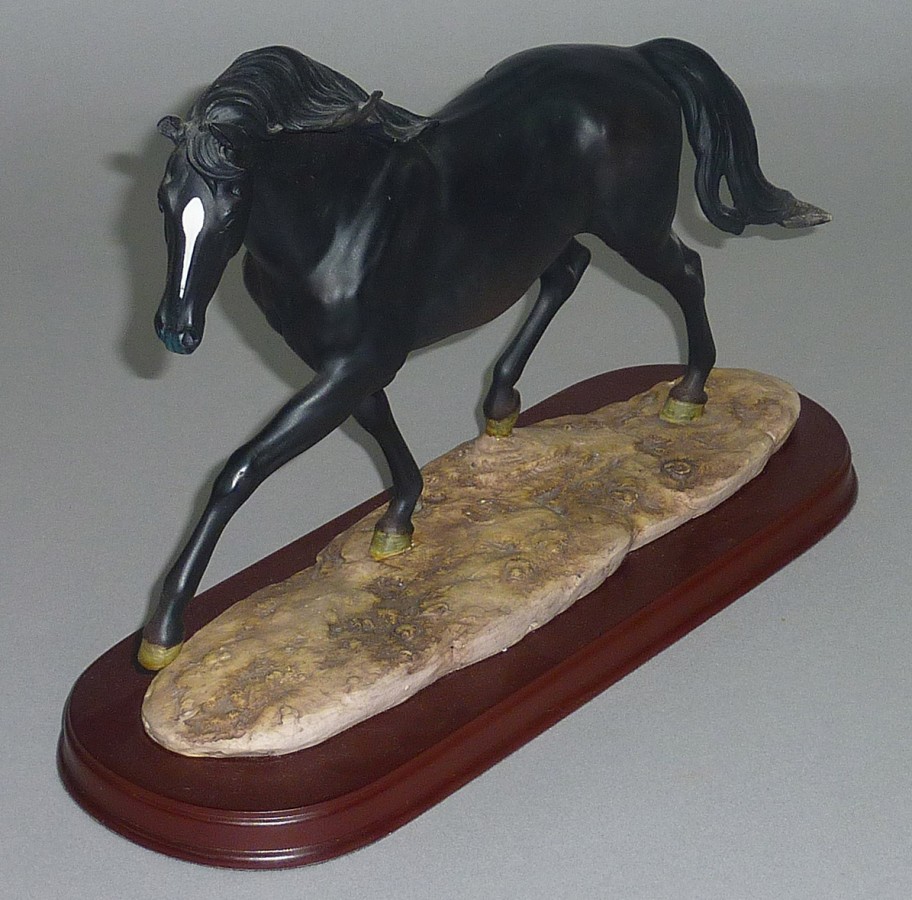 Excellent model of a horse - appears to be Black Beauty. Probably by Beswick, Royal Doulton or