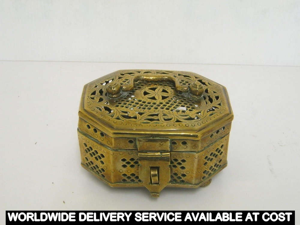 Brass pierced box