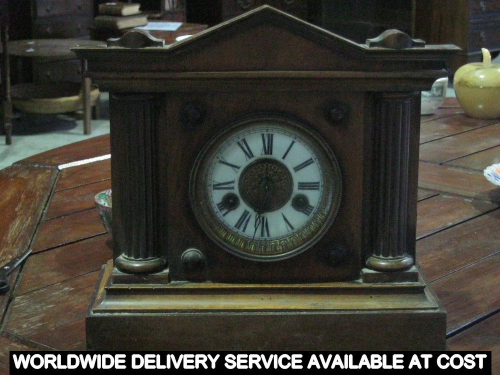 Two train Edwardian mantle clock