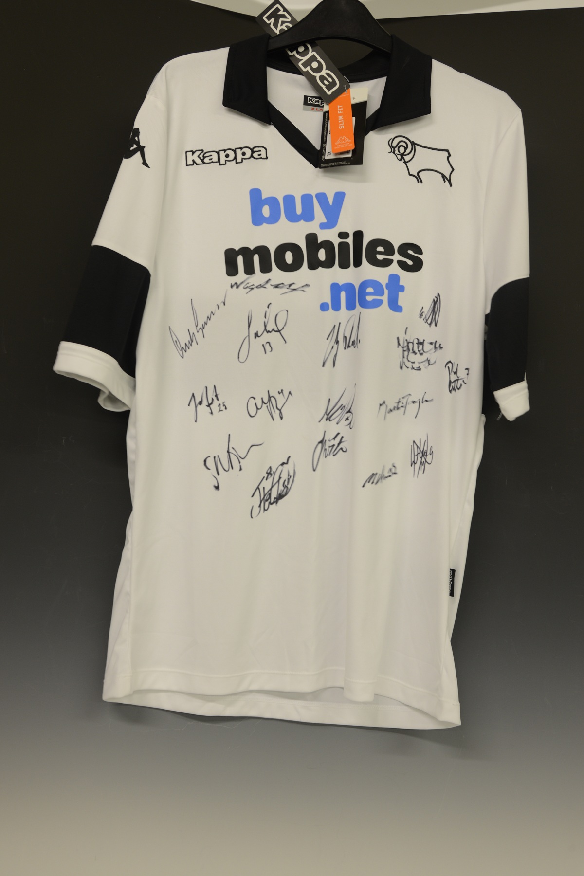 A signed Derby County football shirt