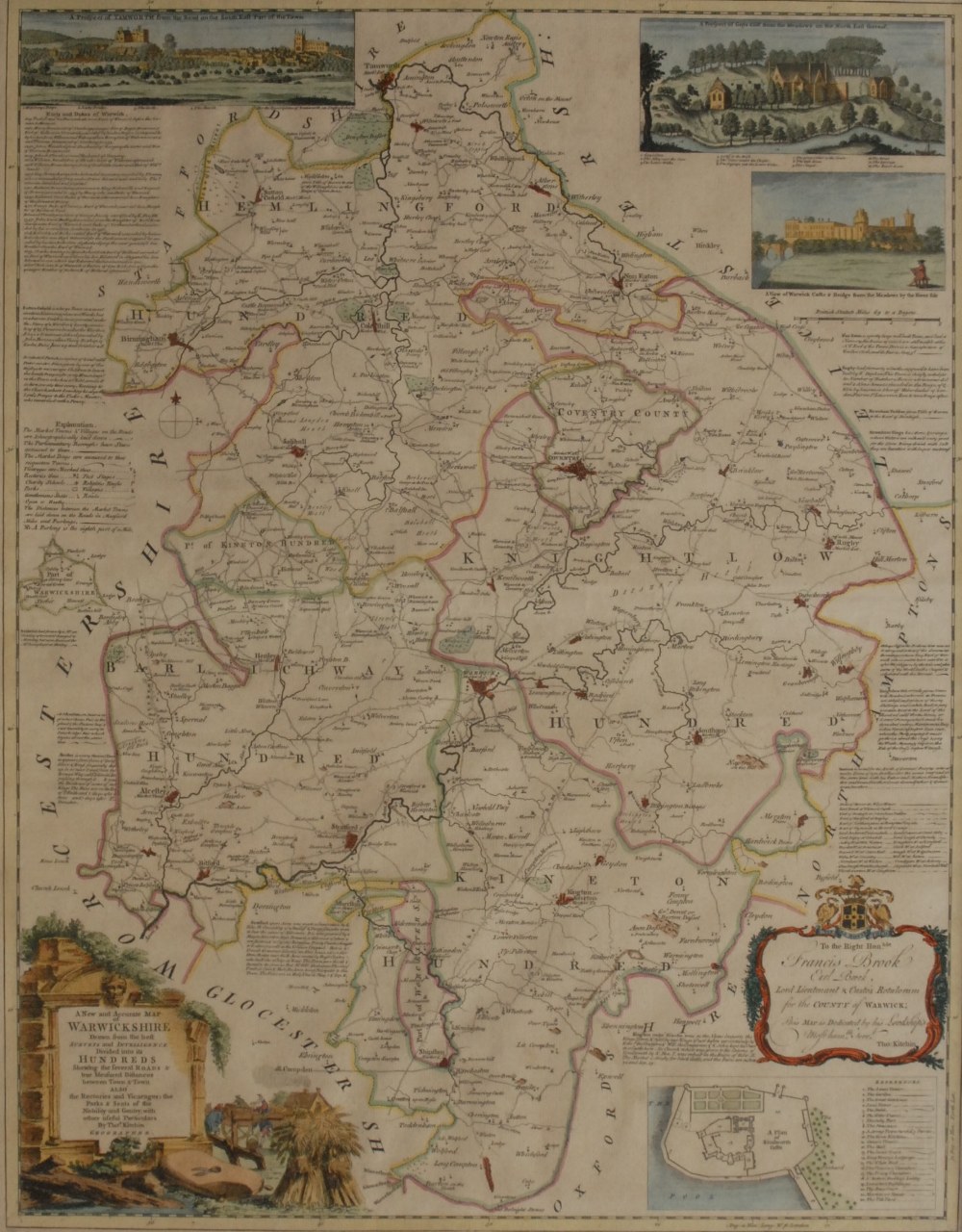 Thomas Kitchen, A New and Accurate Map of Warwickshire, drawn from the best Surveys and Intelligence