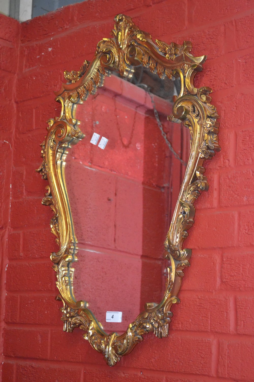 A Louis XV style mirror