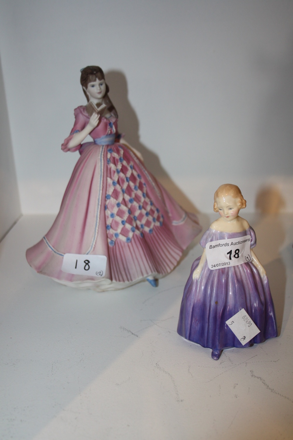 A Royal Doulton figure Marie; a Coalport lady Caroline