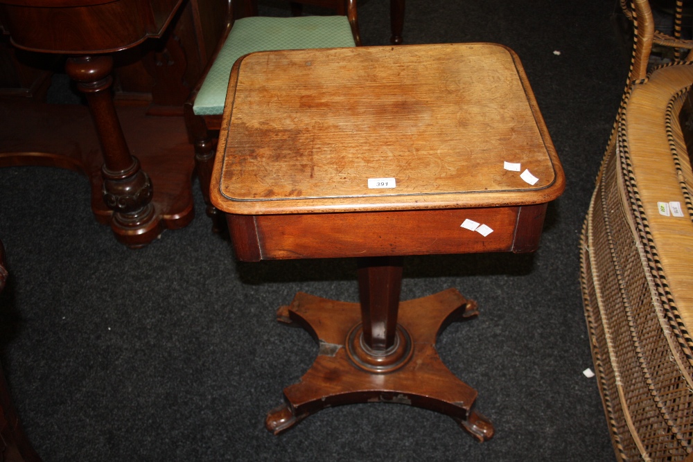 A Victorian mahogany work table c.1850