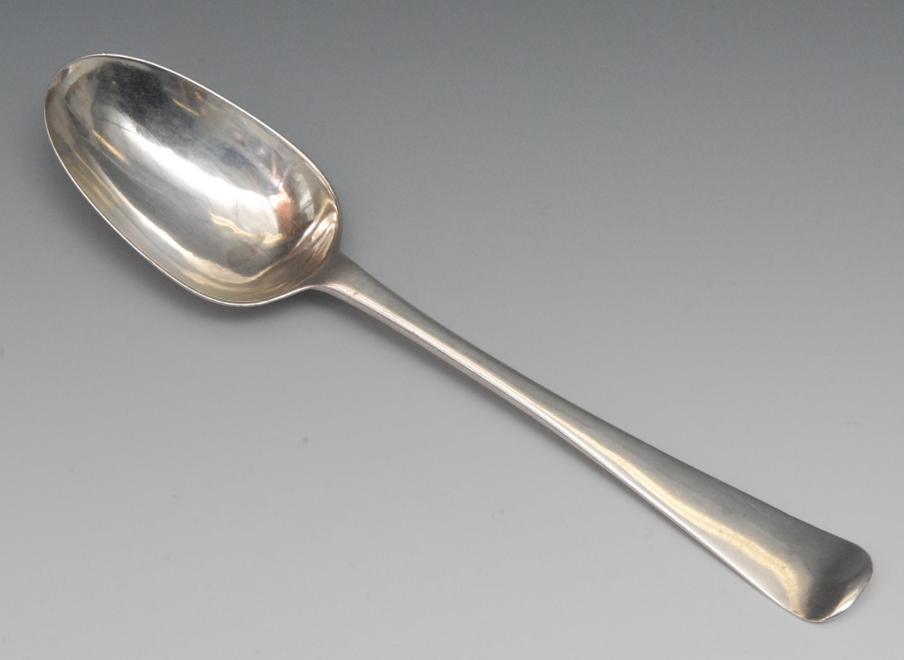 A George III Irish provincial Old English pattern spoon, 22cm long, Carden Terry, Cork c.1790  Crest