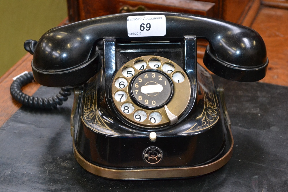 A dial up telephone, Anvers Belgique, the Bell Telephone MFG company