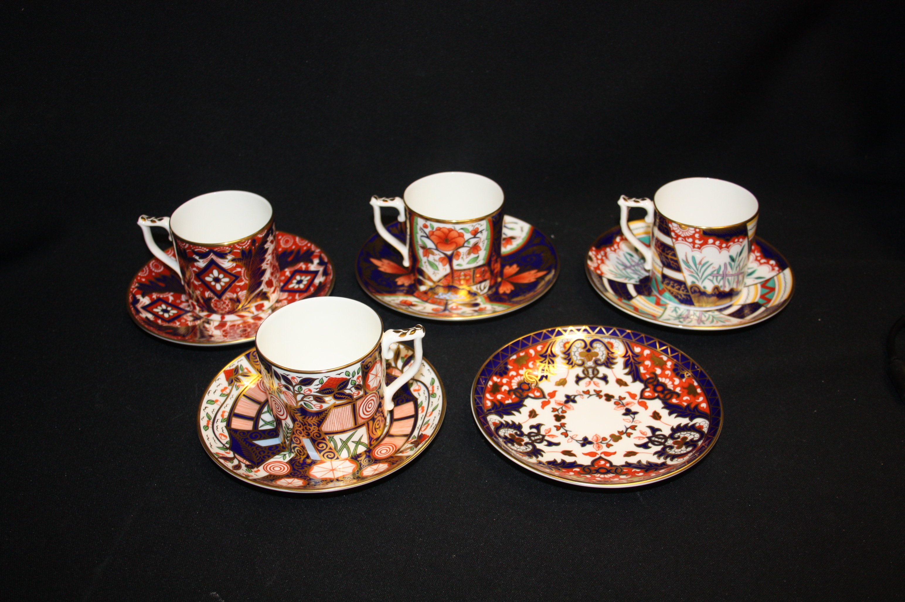 A Royal Crown Derby curators collection Pardoe pattern coffee can, printed marks; others,