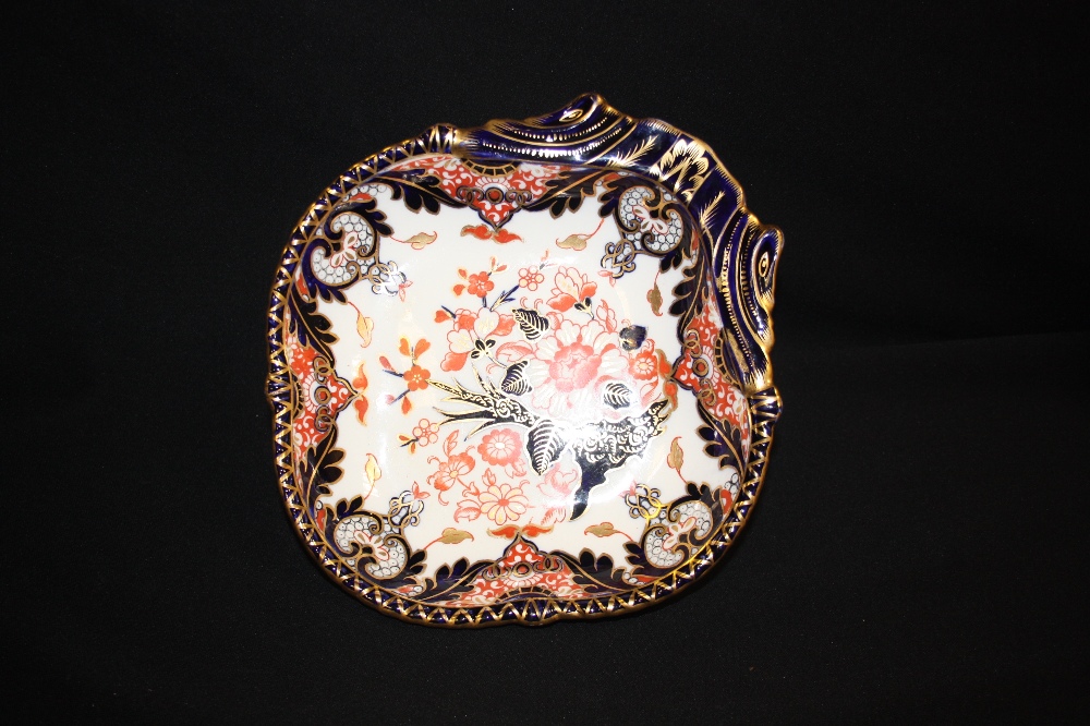 A Royal Crown Derby shell shaped dish