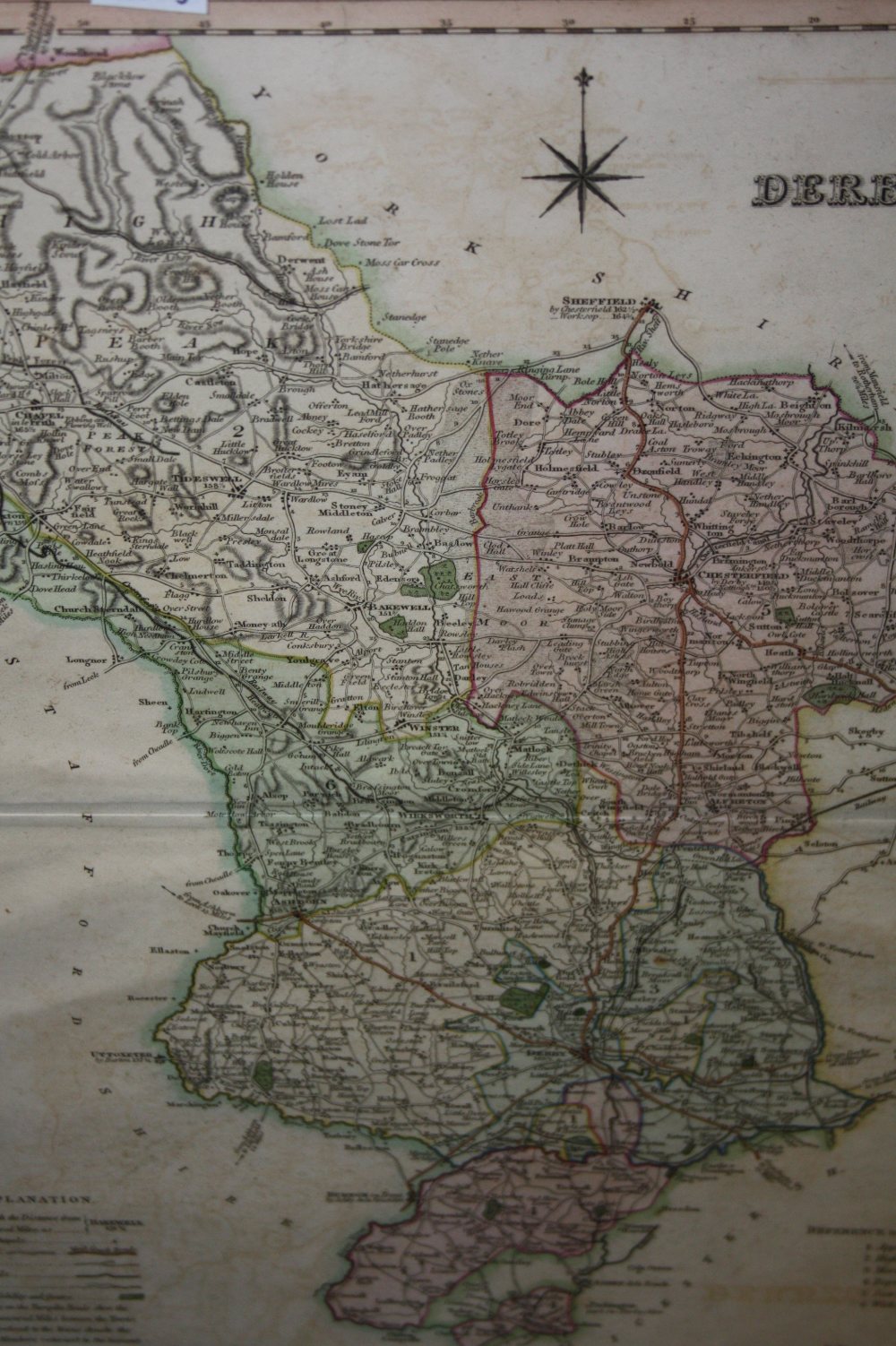Derbyshire, hand coloured map, published by Henry Teesdale;  others, published by Pigot;  etc (3)