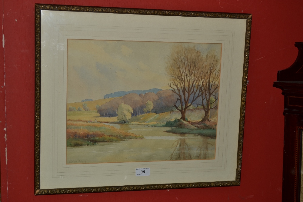 E** Aston Roffey (19th Century) River Arun near Houghton Bridge signed, watercolour, 30cm x 39cm