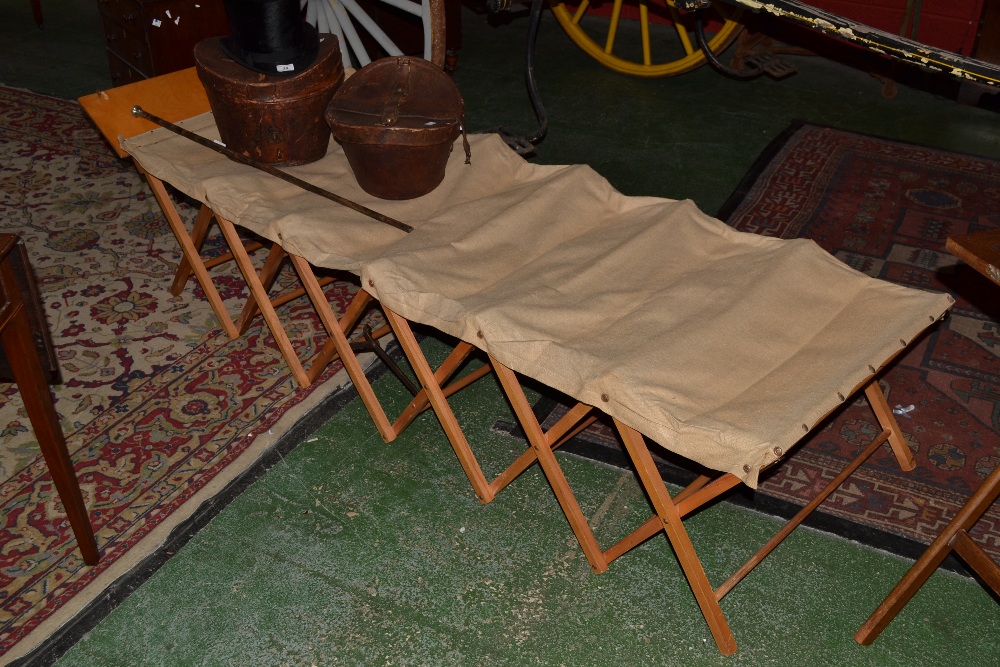 An officers campaign camp bed