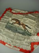 A commemorative silk racing scarf for the 1950 season `Galcador`, printed by Welch, Margetson &