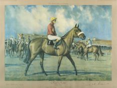 After Neil Cawthorne - A set of four coloured horse racing prints - signed in pencil by the