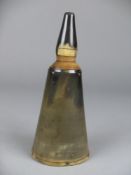 A 19th Century horn powder flask of typical form, unsigned, 18.5cm high.