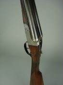 A B.S.A. twelve bore side by side shotgun, number 3490, plain boxlock, non ejector action, stamped