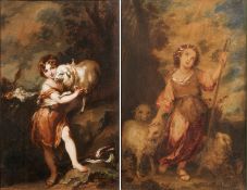 After Murillo The Young St John The Baptist; and a companion in the manner of Thomas Gainsborough