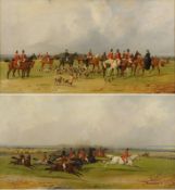 Attributed to Henry Alken Junior [1810-1894] The Meet; Full Cry a pair both signed H.Alken oils on