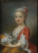 Manner of Jean Etienne Liotard [1702-1789] Felicite Anne Josephe De Battines, a portrait of the
