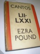 POUND, Ezra - A Draft of Cantos XXX1-XL1 cloth in d/w, 8vo, Faber, 1935. With others by Ezra Pound