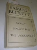 BECKETT, Samuel - Molloy org. decorative wrappers, 8vo, The Olympia Press, Paris, 1955. With 7