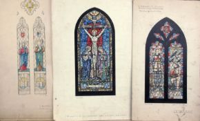 STAINED GLASS A collection of eleven original designs in watercolour and gouache by George Cooper