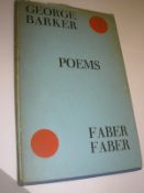 BARKER, George - Poems org. cloth in d/w, 8vo, Faber, 1935. With 10 others by George Barker; 3 by