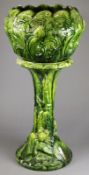 `The Oceana` green glazed pottery jardiniere and stand by William Ault Swadlincote , the
