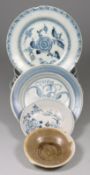Tek Sing Cargo - ten Chinese porcelain plates of circular form each decorated differently, various