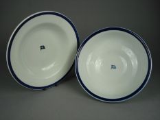 Alfred Holt Blue funnel line soup bowl and fruit bowl by D A S Nesbett and Co, Liverpool , 24cm