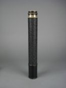 A Royal Naval gun sight telescope by Ottway and Co, London, black crackle glaze finish, signed and
